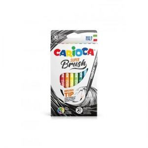 Pisaki Carioca 10 kolorów brushpen mazaki pędzelkowe brush TIP