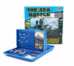 Gra planszowa BITWA na morzu The Sea Battle rodzinna gra w statki