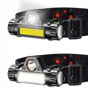 Latarka czołowa Trizand 200 lm LED USB 2 rodzaje światła lekka mocna magnes