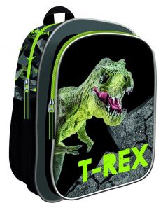 Plecak przedszkolny jednokomorowy Bambino T-Rex szaro-zielony 7 l DINOZAUR