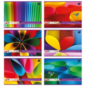 Blok techniczny kolorowy barwiony w masie A4 20 kartek Interdruk