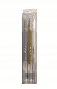 Długopis żelowy wielokolorowy M&G biały złoty srebrny