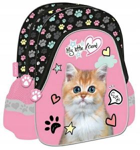 Plecak przedszkolny wielokomorowy różowy St. Majewski dziewczynki PINK CAT