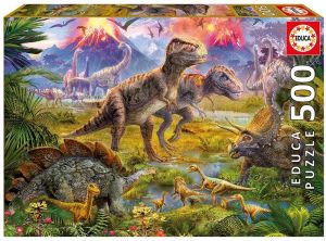 Puzzle 500 elementów, Spotkanie Dinozaurów