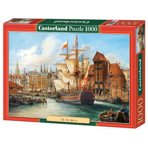 Puzzle 1000 elementów Stary Gdańsk Statek