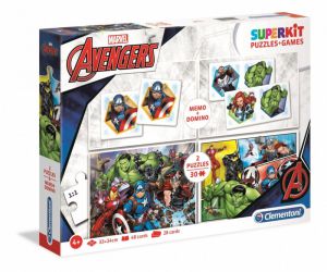 Zestaw Superkit 2x30 elementów + Memo + Domino The Avengers
