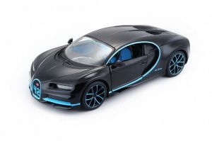 Model metalowy Bugatti Chiron czarno-niebieski