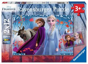 Puzzle 2x12 elementów Frozen 2, Kraina Lodu 2