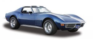 Model kompozytowy Chevrolet Corvette 1970 niebieski 1/24