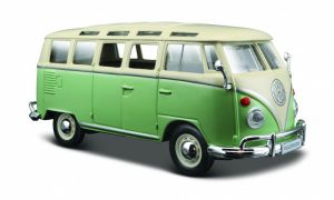 Model kompozytowy Volkswagen Van Samba beżowo-zielony