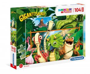 Puzzle 104 elementów Maxi Super Kolor Gigantosaurus