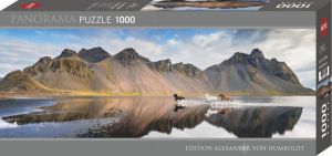 Puzzle 1000 elementów Islandia - Dzikie konie