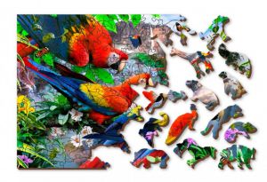 Puzzle drewniane 3D Wyspa papug Parrot Island M