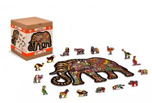 Puzzle drewniane 3D Magiczny słoń Magic elephant L