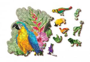 Puzzle drewniane 3D Ptaki tropikalne Tropical birds M