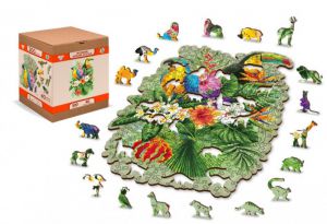 Puzzle drewniane 3D Ptaki tropikalne Tropical birds L