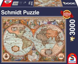 Puzzle 3000 elementów Starożytna mapa świata