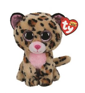 Maskotka Ty Leopard brązowo - różowy Livvie 24 cm