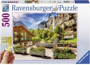 Puzzle 2D dla seniorów Lauterbrunnen, Szwajcaria 500 elementów