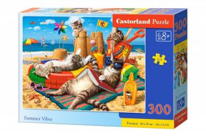 Puzzle 300 elementów Koty na wakacjach