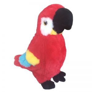 Maskotka Papuga Ara czerwona 28cm z dźwiękiem