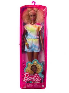 Lalka Barbie Tęczowy kombinezon tie-dye
