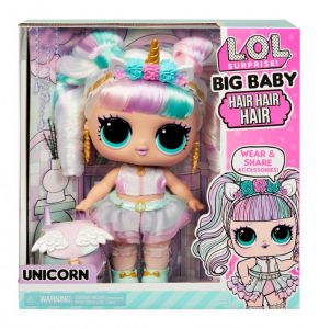 Lalka L.O.L. Surprise Big Baby Hair Hair Hair, Unicorn