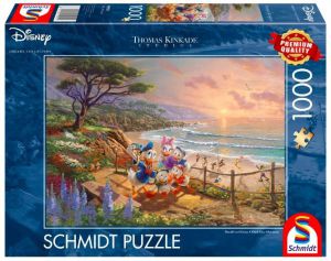 Puzzle Premium Quality 1000 elementów THOMAS KINKADE Kaczor Donald & Daisy (Disney)