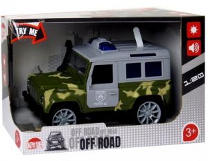 Pojazd Jeep wojskowy światło/dźwięk w pudełku