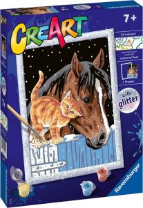 Malowanka CreArt dla dzieci Koń i kotek