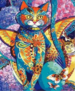 Obraz Malowanie po numerach - Kot ze skrzydłami