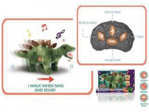 Interaktywna maskotka Dino zielony R/C światło, dźwięk, chodzi