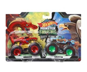 Zestaw pojazdów Hot Wheels Monster Truck Dragon vs Griffin
