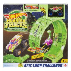 Zestaw Świecący w ciemności Monster Trucks z epicką pętlą wyzwań