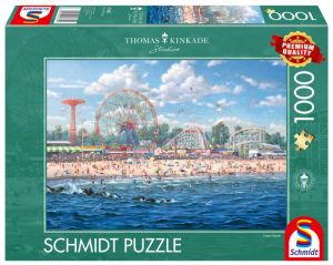 Puzzle Premium Quality 1000 elementów Thomas Kinkade Coney Island / Nowy Jork