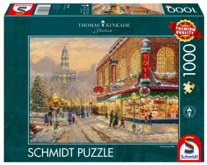 Puzzle Premium Quality 1000 elementów Thomas Kinkade Świąteczne życzenie