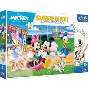 Puzzle 24 elementy SUPER MAXI Mickey w wesołym miasteczku