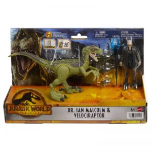 Zestaw figurek Jurassic World Człowiek + dinozaur, Velociraptor