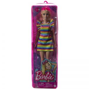Barbie Fashionistas Lalka Sukienka w paski i aparat ortodontyczny