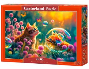 Puzzle 500 elementów Kot magiczny poranek
