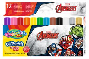 Pastele olejne Colorino Kids trójkątne 12 kolorów Avengers