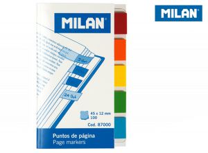 Zakładki indeksujące Milan transparentne 45 x 12 mm, 100 sztuk