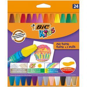 Kredki pastele olejne BIC Kids Oil Pastel pudełko 24 kolory