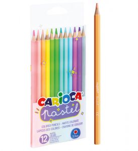 Kredki ołówkowe pastelowe CARIOCA 12 kol. (43034)