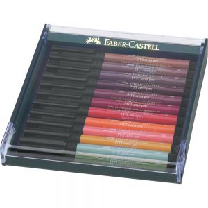 Pisaki Faber-Castell Pitt Artist Pen Brush 12 kolorów Earth