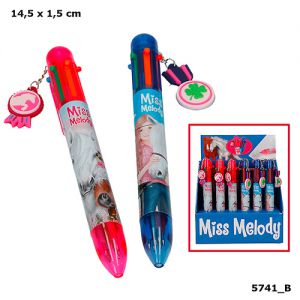 Długopis sześciokolorowy miss melody niebieski 5741b
