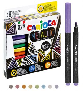 Pisaki CARIOCA metaliczne 8 kolorów (43162)