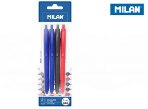Długopis Milan p1 touch 3 kolory 4 sztuki