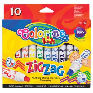 Flamastry Colorino Kids zig zag 10 kolorów