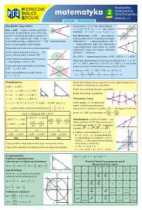 Podręczne Tablice Szkolne  / Matematyka LO, LP i T/część 2 - planimetria, stereometria, trygonometri